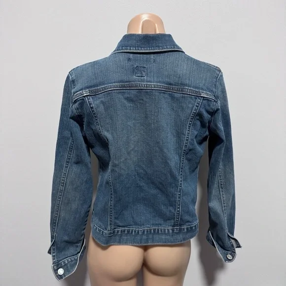 Gap Stretch Denim Jean Jacket Small Vintage 2005 Blue - Picture 3 of 5
